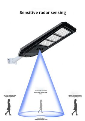 Smart Integrated LED Solar Street Light With IP65 Intelligent Light Control Radar Motion Sensor
