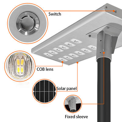 Smart All In One LED Solar Street Light With Dusk To Dawn PIR Sensor For Rural Roads