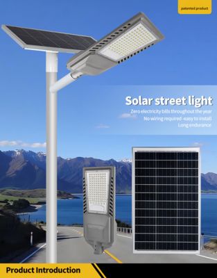 Split-Type Solar Street Light with Die-Cast Aluminum Solar Panel for High Lumen Output