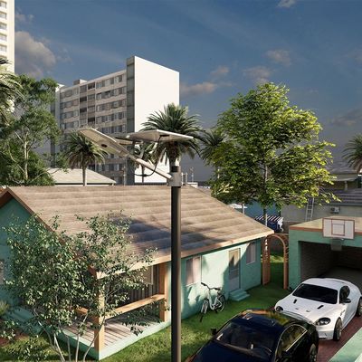 LED Solar Street Lights With Lithium Battery Waterproof IP65 For Outdoor Garden