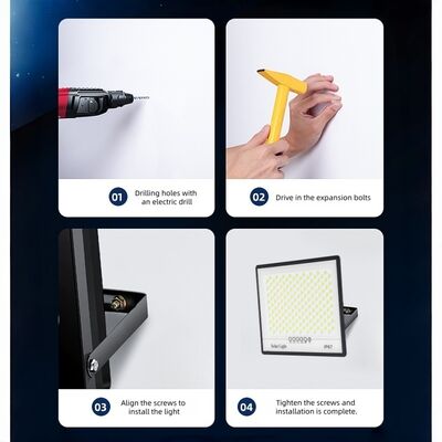 LED Solar Flood Light IP65 High-Efficiency For Garden