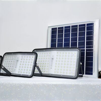 LED Solar Flood Light With Adjustable Brightness Powerful Curved Garden Lighting