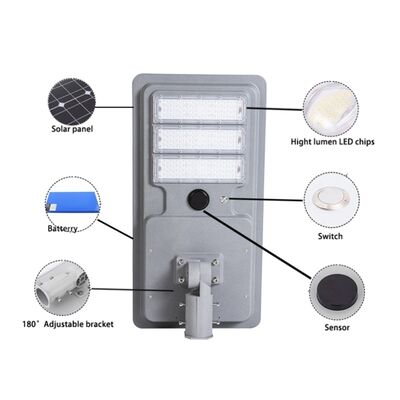 All-in-One Solar Street Light with IP67 Waterproof Lithium Battery for Residential Roads