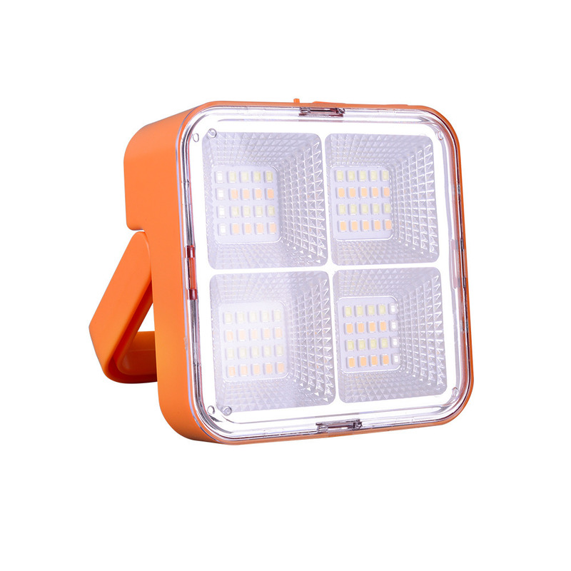 LED Solar Flood Light With Foldable And Hangable IP65 Outdoor Camping