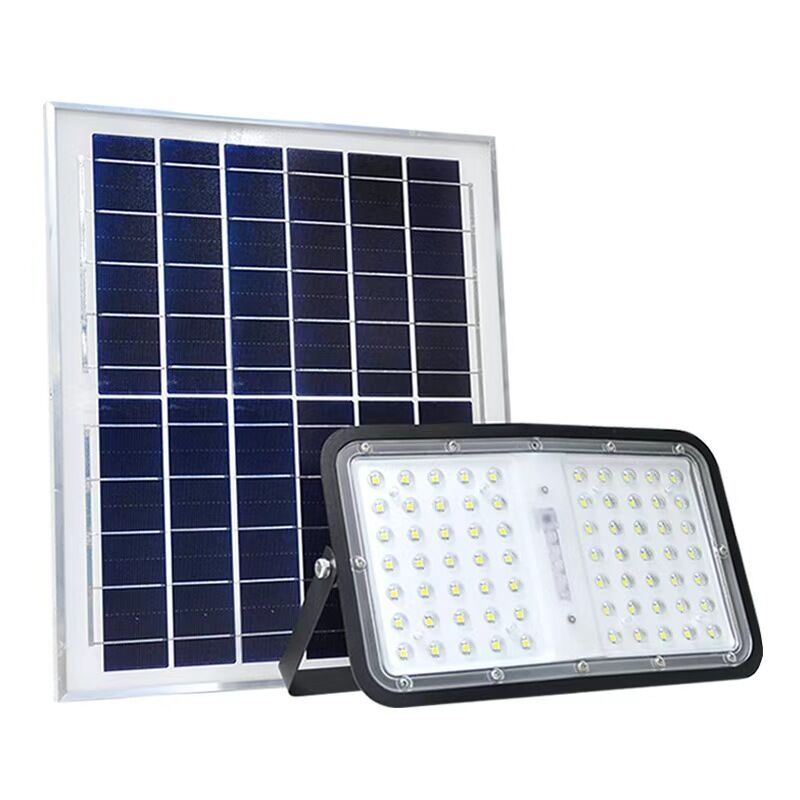 LED Solar Flood Light With Adjustable Brightness Powerful Curved Garden Lighting