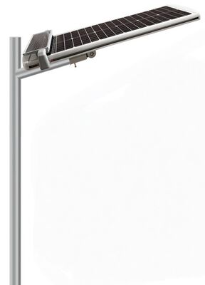 Chất lượng Đèn đường năng lượng mặt trời tất cả trong một, đèn đường năng lượng mặt trời đường cao tốc sạch có cột, đèn đường năng lượng mặt trời tích hợp với mẫu tự làm sạch nhà máy