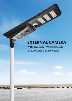 คุณภาพ ไฟเซ็นเซอร์จับการเคลื่อนไหวถนนพลังงานแสงอาทิตย์แบบออลอินวันพร้อมเสาไฟถนนคอนกรีตในตัวกล้อง โรงงาน